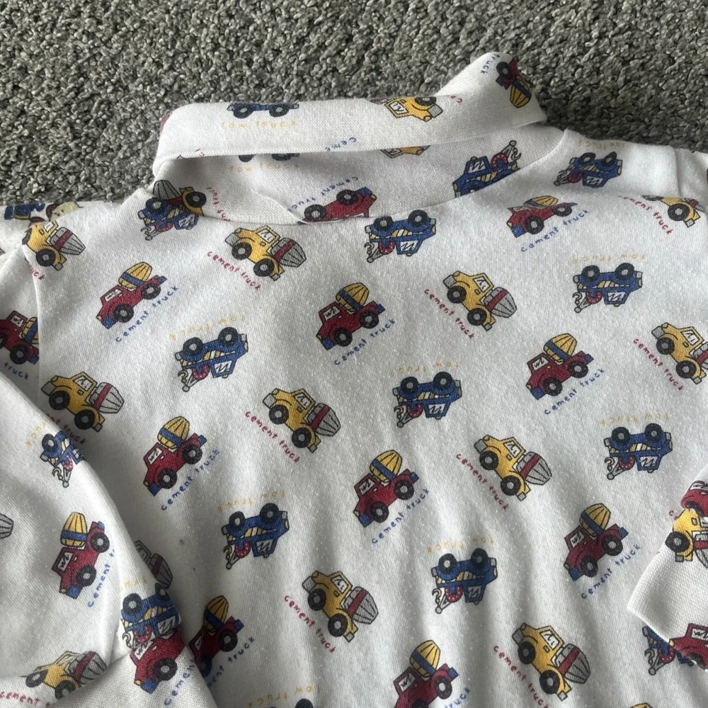 Infant Toddler Boys Y2K 90's Top Lot. 24 Months. Trucks Dinosaur Sports Bodysuit